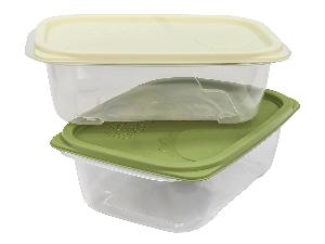 Набор из 2-х пищевых контейнеров с крышкой по 2 л, прямоугольные, Plover