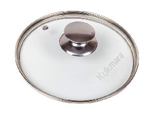 Стеклянная крышка 18 см с ручкой из нержавеющей стали, Kukmara, с18т112