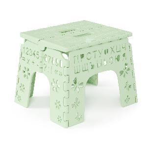Табурет детский складной "Алфавит" PLAST LAND М4961, зеленый
