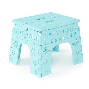 Табурет детский складной "Алфавит" PLAST LAND М4959, голубой