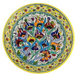 Блюдо Ляган "Риштанская керамика", Турецкий стиль, Узбекистан, Ø 38 см