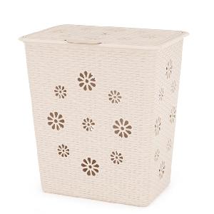 Корзина с крышкой для белья Альтернатива "Плетенка" М2030 (сл.кость), 60л