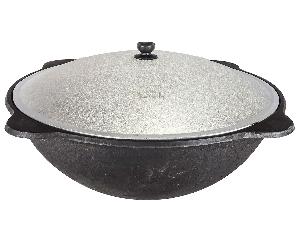Казан чугунный DAVR METALL с крышкой, плоское дно, 22 л Казан чугунный DAVR METALL с крышкой, плоское дно, 22 л