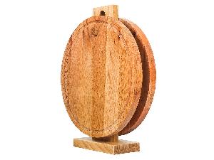 Набор разделочных круглых досок на подставке 2 шт., бук, Традиция 