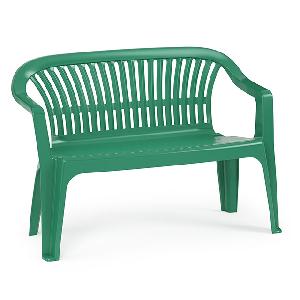 Скамейка садовая со спинкой Альтернатива "Престиж" М5934, (зеленый), 115х60х81