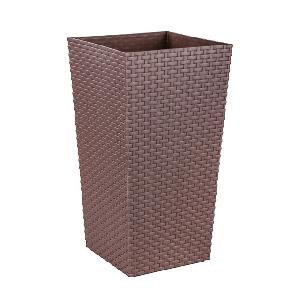 Горшок-кашпо цветочный Альтернатива "Ротанг" М6856, (венге), 28 л