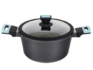 Кастрюля с антипригарным покрытием со стеклянной крышкой PLOVER, 24 см