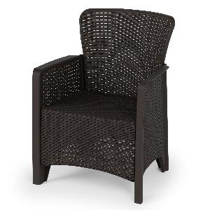 Садовое кресло "Ротанг Лайт" (мокко), 62х58х85 см, Альтернатива, М8909