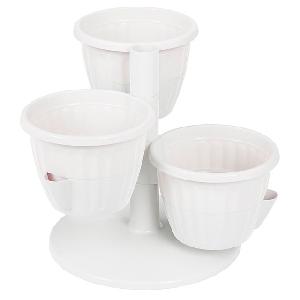 Горшок цветочный Альтернатива "Каскад" М8067, (белый) 0,7л