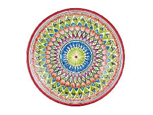 Блюдо Ляган "Риштанская керамика", Красная мехроб, Ø 34 см