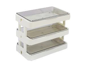 Органайзер для хранения настольный с выдвижными полками (3 полки), 30х18х24 см