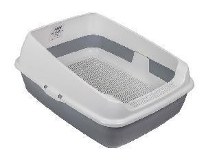 Лоток для кошек с сеткой Альтернатива М8577, (серый), 505х390х235 мм