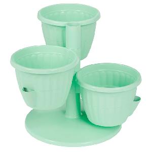 Горшок цветочный Альтернатива "Каскад" М8069, (светло-зеленый) 0,7л