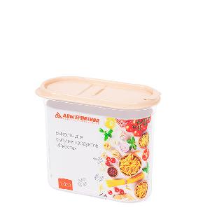Емкость для сыпучих продуктов с клапаном "Фиеста" Альтернатива М8783, (бежевый), 1,65 л