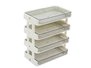 Органайзер для хранения настольный с выдвижными полками (4 полки), 30х18х34 см