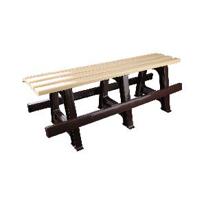 Скамейка садовая Альтернатива М4910, (бежево-коричневый), 120х40х42