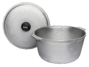 Котел  алюминиевый с крышкой 8 л (овальное дно) 