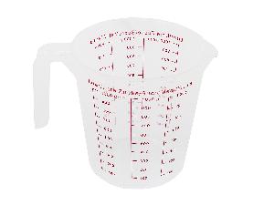 Мерный стакан для сыпучих продуктов с носиком на 1 л, пластиковый