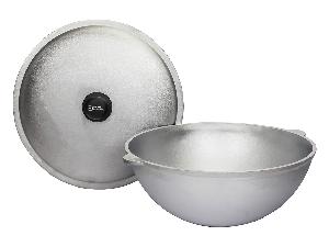 Казан алюминиевый с крышкой 8 л (плоское дно) 