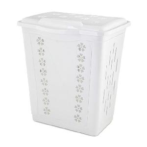 Корзина с крышкой для белья Альтернатива М8342 (белый), 60л