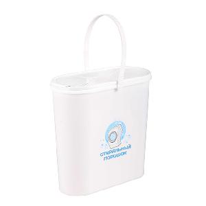 Емкость для стирального порошка с крышкой Альтернатива М7106 (белый), 6 л