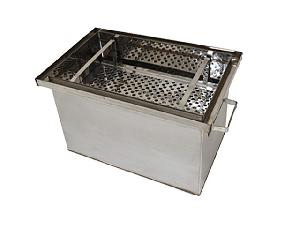 Коптильня двухъярусная 50х30х30 см из нержавеющей стали, Kukmara кн23