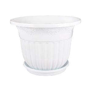 Горшок цветочный Альтернатива "Лозанна" М1468, (белый), 7 л