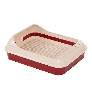 Лоток для кошек с сеткой "Верный друг" Альтернатива М6416, (бежево-бордовый), 450х350х150 мм