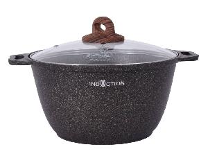 Кастрюля 2 л с антипригарным покрытием со стеклянной крышкой, Kukmara (Granit Ultra Induction Original), кгои22а