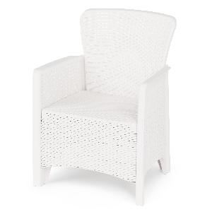 Садовое кресло "Ротанг Лайт" (белый), 62х58х85 см, Альтернатива, М8908 