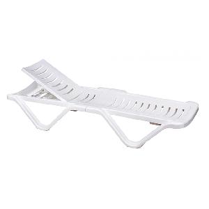 Шезлонг Альтернатива М3563, (белый), 192х62х32