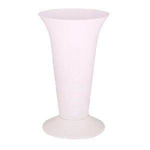 Ваза для цветов Альтернатива М7553 (белый), 130х130х217 мм