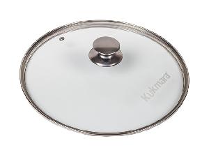 Стеклянная крышка 28 см с ручкой из нержавеющей стали, Kukmara, с28т112
