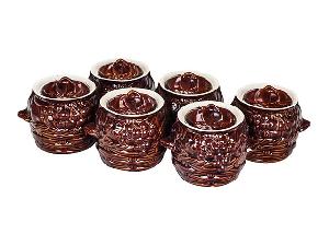 Горшок для запекания "Славянская Керамика", Виноград, 0.6 л, 6 шт