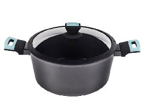 Кастрюля с антипригарным покрытием со стеклянной крышкой PLOVER, 28 см