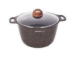 Кастрюля 10 л с антипригарным покрытием со стеклянной крышкой, Kukmara (Granit Ultra Original), кго102а
