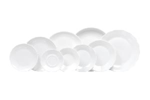 Тарелка "Зима", рифленый край, форфор, диаметр 25 см