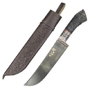 Нож Пчак, большой (тезкесар), рукоять: рог сайгака