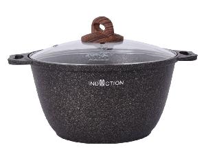 Кастрюля 4 л с антипригарным покрытием со стеклянной крышкой, Kukmara (Granit Ultra Induction Original), кгои42а