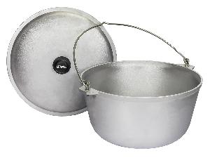 Котел алюминиевый 16 л с крышкой и ручкой (овальное дно)