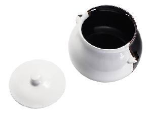 Горшок для запекания "Славянская Керамика", Бело-Коричневый, 0.6 л