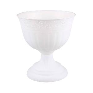 Вазон для цветов Альтернатива "Венеция" М3127 (белый), 33.1х33.1х35.5 см