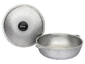 Жаровня алюминиевая с крышкой 260х80, DAVR METALL