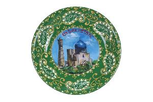 Тарелка керамическая с ручной росписью, диаметр 20 см