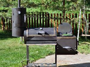 Гриль-Смокер "Паровоз ХХL" с печью для казана