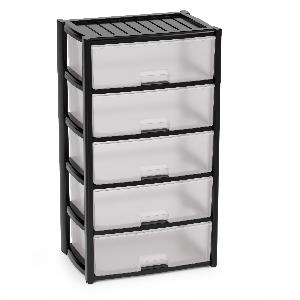 Комод "Колорит" на 5 секций (широкий), Альтернатива М8764, черный