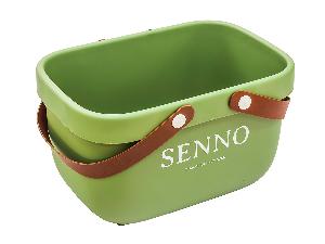 Корзина для хранения с ручками универсальная, 25х17х14 см, зеленая