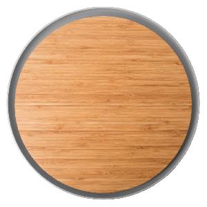 Доска разделочная бамбуковая с тарелкой 36,5*2см Leo
