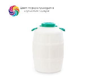 Канистра для воды "Бочонок" 75 л (крышка цвет микс), Альтернатива  М1008