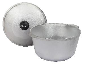 Котел  алюминиевый с крышкой 6 л (овальное дно) 